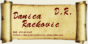 Danica Racković vizit kartica